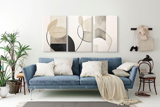 Naklejkomania Threefold Painting on Canvas 60x120cm