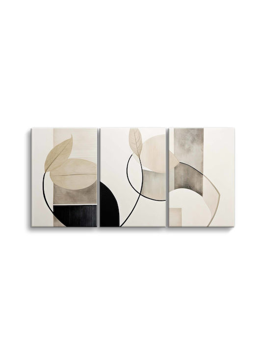 Naklejkomania Τρίπτυχος Πίνακας σε Καμβά 60x120cm