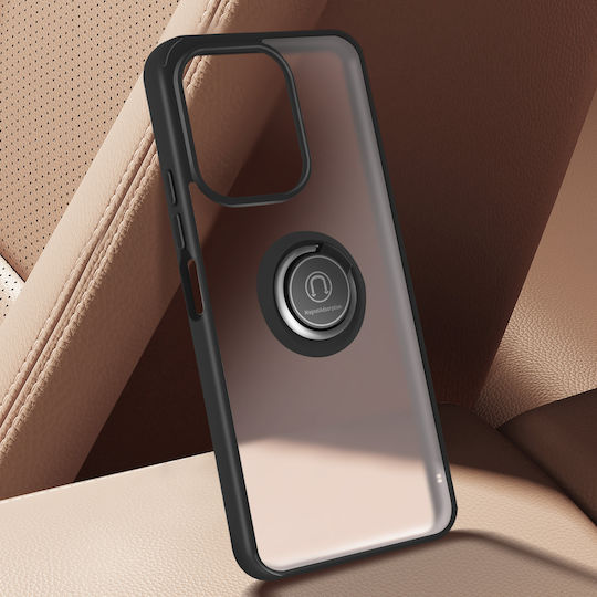 Avizar Ring Case Redmi 13 4g Integrated Stand Black