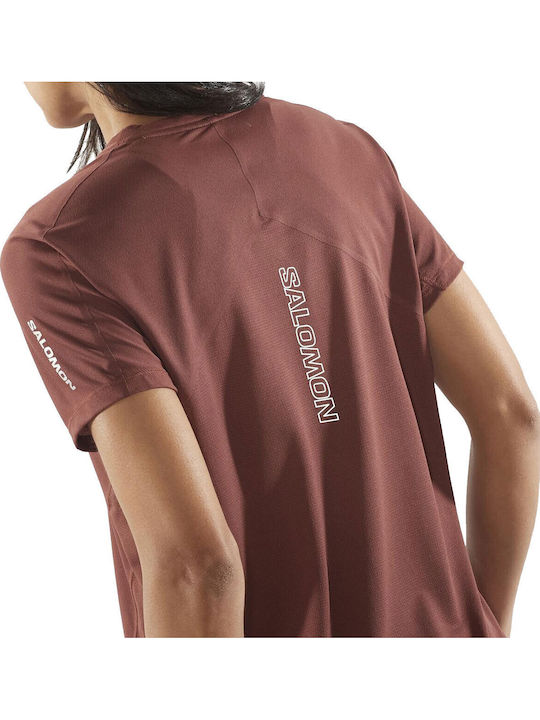 Sense Aero Bluze Damă T-shirt Sport Uscare Rapidă Burgundy