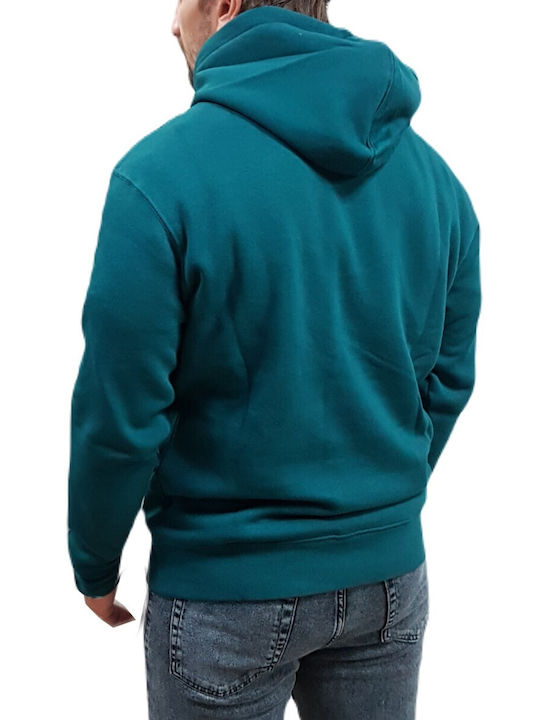 Jack & Jones Sweat Hanorac pentru bărbați cu glugă Deep Teal