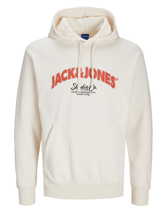 Jack & Jones Sweat Antique White with Hood