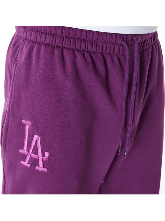 Los Angeles Sweatpants with Elastic Dark Purple