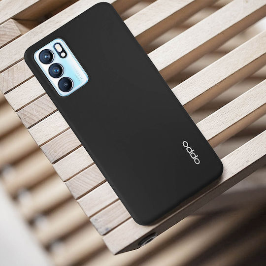 Original Cover Oppo Reno 6 Semi-rigid Soft Touch Matte Finish Oppo Black