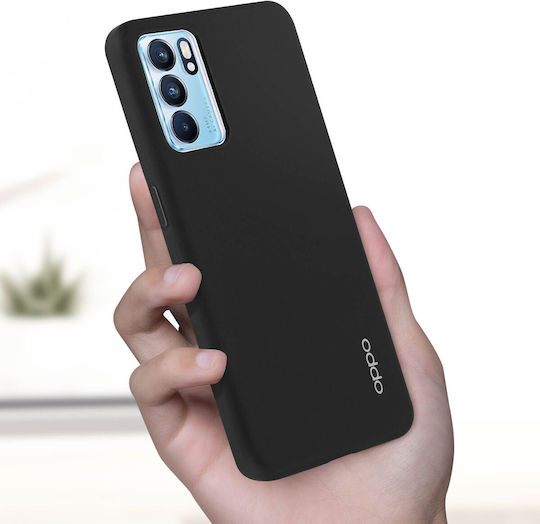 Original Cover Oppo Reno 6 Semi-rigid Soft Touch Matte Finish Oppo Black