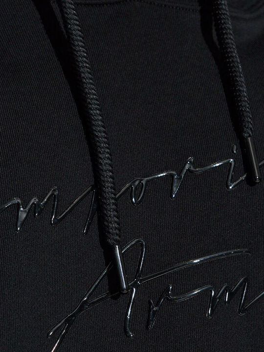 Damen Sweatshirt Kapuzen nero