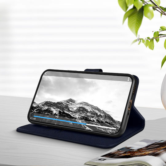 Folio Oppo Reno 8 Lite 5g Wallet Cover Video Stand Feature Navy