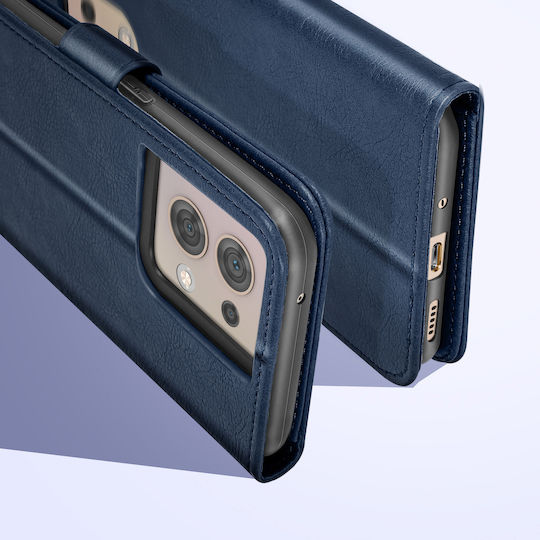 Folio Oppo Reno 8 Lite 5g Wallet Cover Video Stand Feature Navy