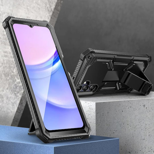 I-blason Case Samsung Galaxy A15 Shockproof Carbon Fibre Black