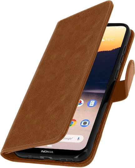 Husă portofel flip cu suport magnetic Nokia 2.3 – Maro