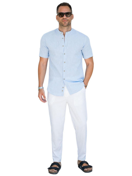 Ben Tailor Men's Shirt Short Sleeve Linen Silicon