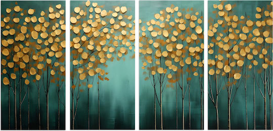 Naklejkomania Fourfold Painting on Canvas 60x120cm