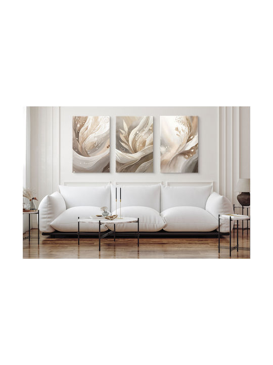 Naklejkomania Τρίπτυχος Πίνακας σε Καμβά 60x120cm