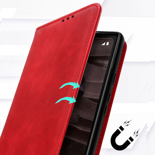 Soft-Touch Kartenhüllen Case Google Pixel 7a Rot