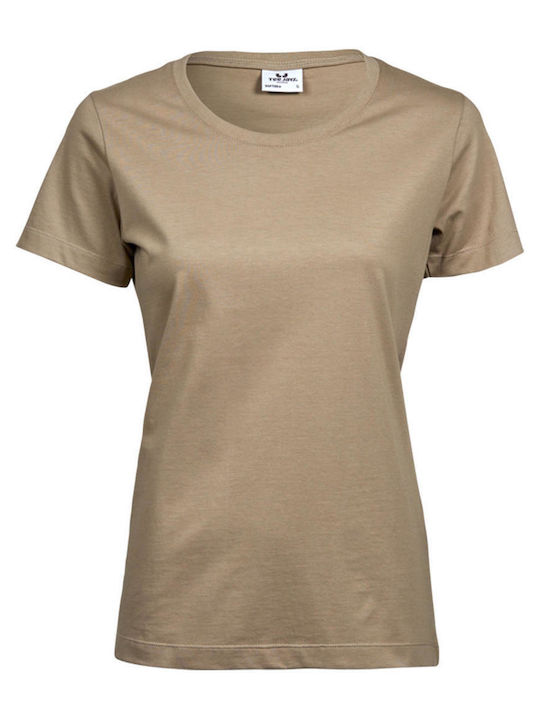 Tee Jays Women's Short Sleeve Promotional T-Shirt Beige