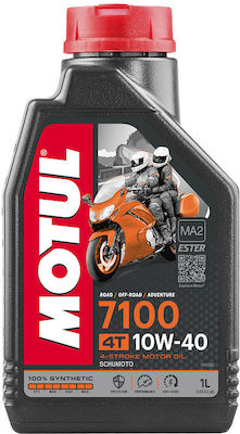 Motul 7100 4T Synthetisch Motorradöl für Viertaktmotoren 10W-40 1Es