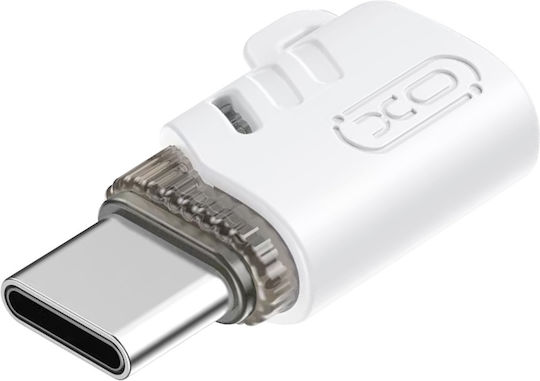 XO Μετατροπέας USB-C female σε micro USB female Λευκό 1τμχ XO-NB256G