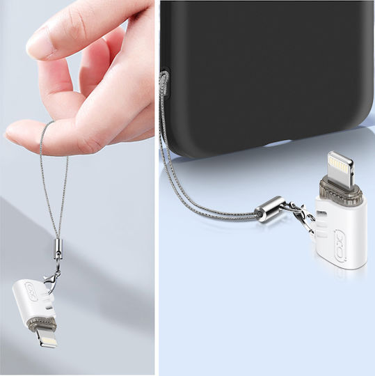 XO Μετατροπέας micro USB female σε Lightning male Λευκό 1τμχ XO-NB256F