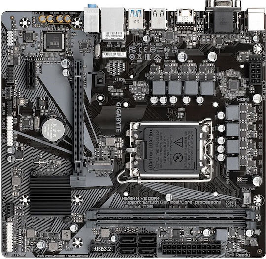 Gigabyte H610M H V2 DDR4 rev. 1.0 Motherboard Micro ATX με Intel 1700 Socket