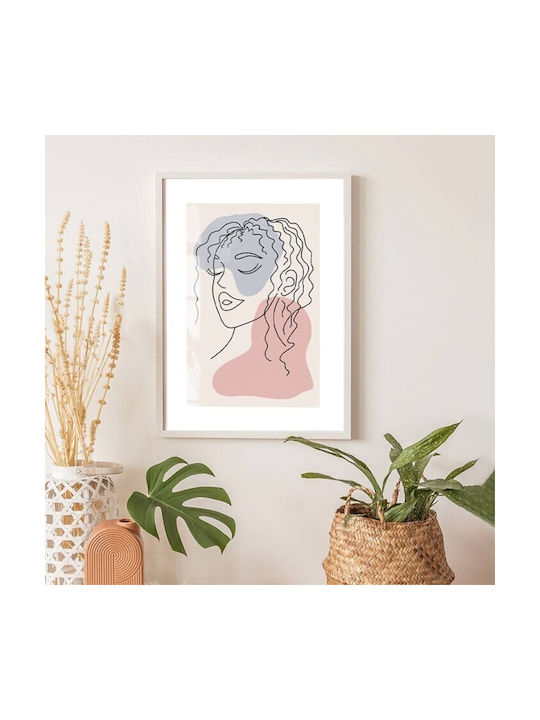 Walls Poster Woman With Curly Hair 20x30cm