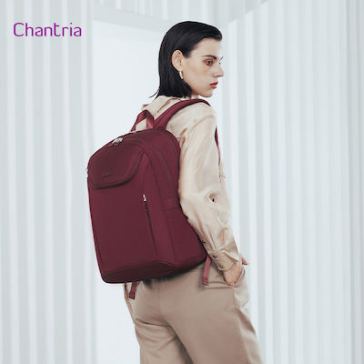 Chantria Γυναικεία Backpack Backpack for 15.6" Laptop Red