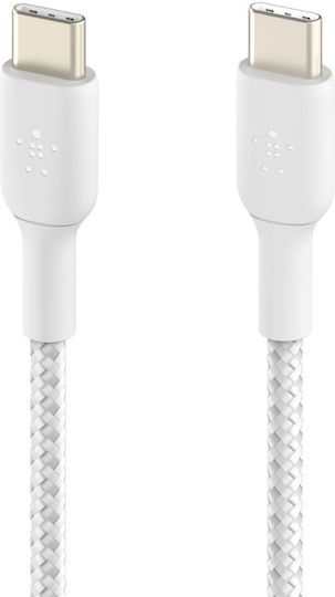 Belkin Boost Charge Braided USB 2.0 Cable USB-C male - USB-C 60W PD Κίτρινο 0.15m CAB004BT0MWH