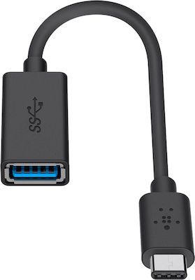 Belkin USB 3.2 Cablu USB-C bărbătesc - USB-A femelă Negru