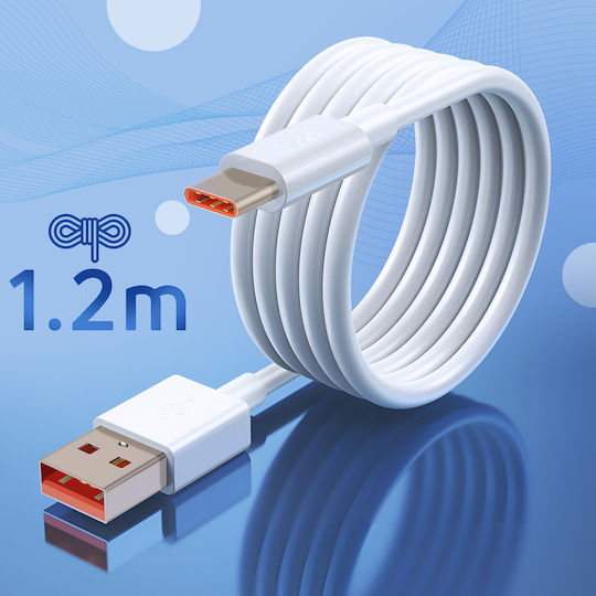 3MK Hyper USB 3.0 Cable USB-C male - USB-A 60W Λευκό 1.2m