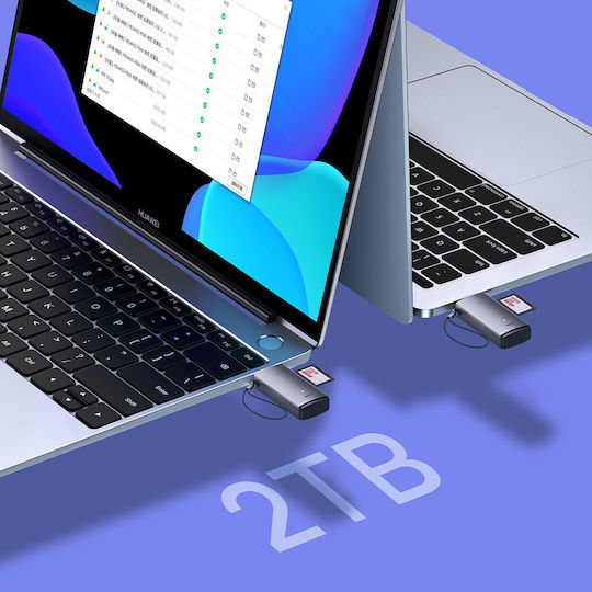 Baseus Lite Series Card Reader USB 3.0 για SD/microSD Γκρι