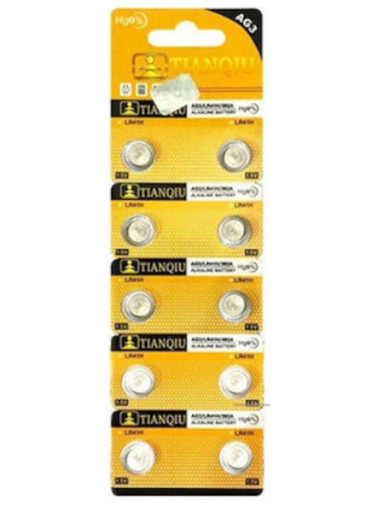 Αλκαλικές Μπαταρίες Ρολογιών LR41 1.55V 10τμχ