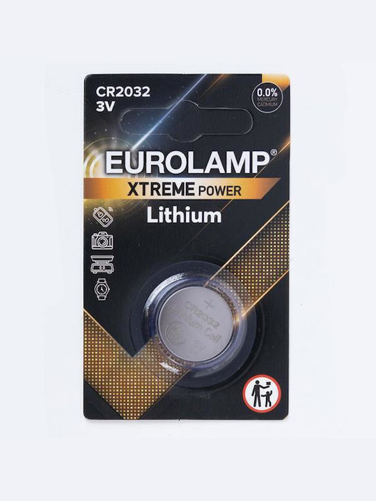 Eurolamp Batterie Lithium für Uhren CR2032 3V 1Stück