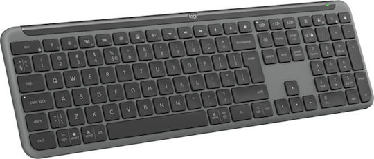 Logitech Signature Slim Ασύρματο Πληκτρολόγιο Αγγλικό US Γκρι