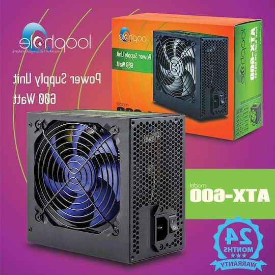 Loophole 600W Schwarz Computer-Netzteil Voll verkabelt (DESK60B)