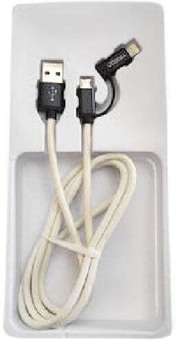 Treqa CA-812 Regular USB to Lightning / micro USB 1m Cable Red