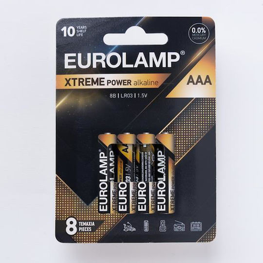 Eurolamp Extreme Αλκαλικές Μπαταρίες AAA 1.5V 8τμχ