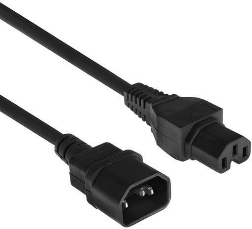 Intronics IEC C14 - IEC C15 Cable 2m Μαύρο AK5003