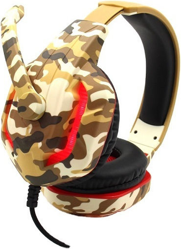 Komc G312 Over Ear Gaming Headset με σύνδεση 2x3.5mm / USB Μπλε