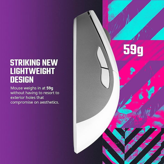 CoolerMaster MM731 Ασύρματο RGB Gaming Ποντίκι 19000 DPI Λευκό