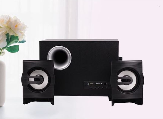 2.1 Wireless Speakers with Bluetooth 10W Black