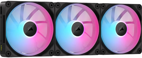 Corsair iCue Link LX120 Case Fan 2400rpm 69.9cfm with RGB Lighting and 4-Pin PWM Connection 3pcs