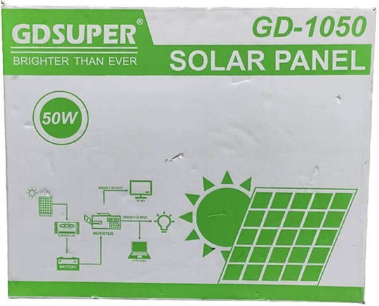 Solar Panel Charger 50W Rechargeable Batteries GD-1050