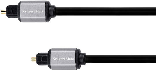 Kruger & Matz Optical Audio Cable TOS male - TOS male Μαύρο 1.5m (KM1221)