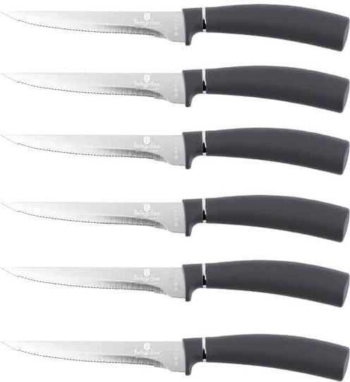 Berlinger Haus Metallic Line Μαχαίρια Steak από Ανοξείδωτο Ατσάλι 11.5cm 6τμχ