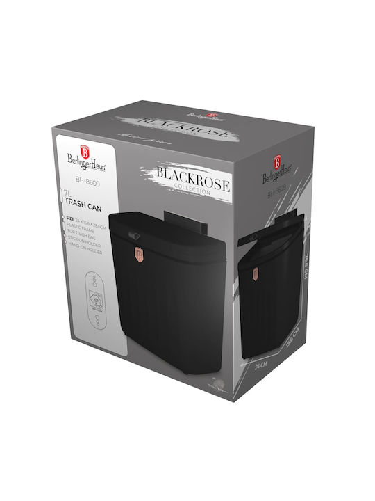 Berlinger Haus Waste Bin Waste Plastic Black 24x15.6x26.6cm 1pcs
