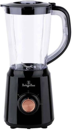 Berlinger Haus Μπλέντερ με Γυάλινη Κανάτα 1.5 lt 500W Μαύρο BH-9464