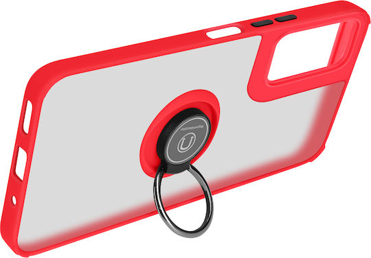 Avizar Ring-Hülle Motorola Moto G24 Ständer-Funktion Stoßfester Schutz Rot