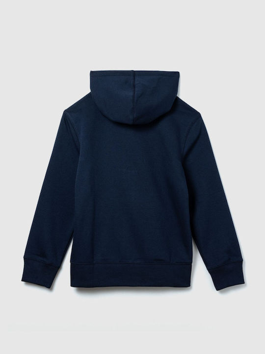 GAP Παιδική Ζακέτα Φούτερ Fleece με Κουκούλα Μπλε