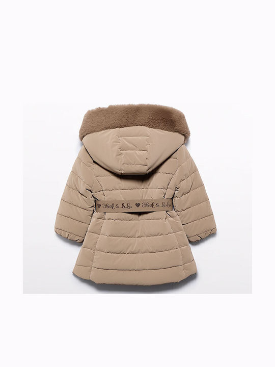Kids' Casual Jacket Long with Hood Camel