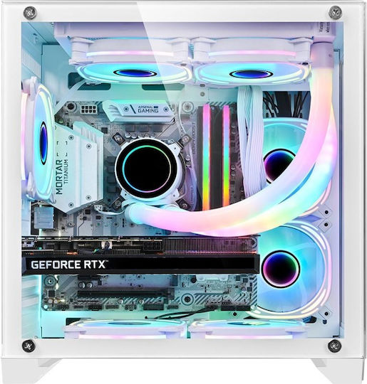 1STPLAYER MV5 Gaming Midi-Turm Computergehäuse Weiß