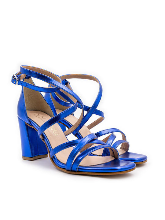 Stefania Synthetic Leather Women's Sandals Blue